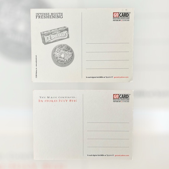 Harry Potter Vintage 2000 Promo Postcard Goblet of Fire & Icebreakers Bundle - Picture 2 of 4